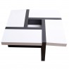 Mobili Rebecca Coffee Table Furniture White and Black Modern House 35x80x80