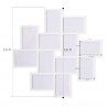 Rebecca Mobili Cadre Photo Collage Mural Carre 12 Imagerie Bois Blanc 63x63x1,2