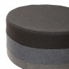 Mobili Rebecca Footstool Pouffe Rounded Grey Design Modern 25x45x45