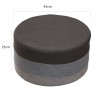 Mobili Rebecca Footstool Pouffe Rounded Grey Design Modern 25x45x45