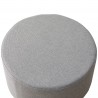 Mobili Rebecca Footstool Pouffe Rounded Grey White Design Modern 25x45x45