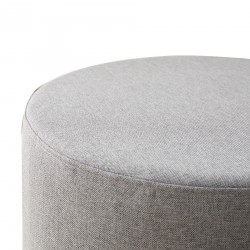 Mobili Rebecca Footstool Pouffe Rounded Grey White Design Modern 25x45x45