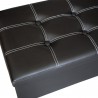 Mobili Rebecca® Pouffe Box Storage Bean Bag Footstool Black Faux Leather Bedroom Living