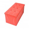 Mobili Rebecca® Pouffe Box Storage Bean Bag Footstool Red Faux Leather Bedroom Living