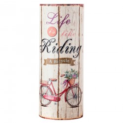 Umbrella Stand Beige Round Bike Vintage - Mobili Rebecca