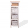 Country wicker chest of drawers with 4 drawers - Mobili Rebecca