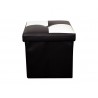 Pouf bicolore cubo imbottito, pouf nero e bianco moderno, poggiapiedi contenitore da salotto - RE4899 - Mobili Rebecca® Pouf ...