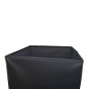 Pouf bicolore cubo imbottito, pouf nero e bianco moderno, poggiapiedi contenitore da salotto - RE4899 - Mobili Rebecca® Pouf ...