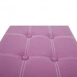 Mobili Rebecca® Pouf Repose-pied Tabouret Synthétique Violet Contemporain Salon