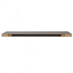 Mobili Rebecca 2 pcs Wall Shelves Storage Wood Modern Dark Brown 3,8x100x25