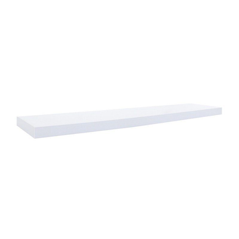 Mobili Rebecca 2 Pcs Wall Shelves Wooden Shelf White Modern Design 3.8x100x25