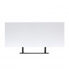 Mobili Rebecca 2 Pcs Bridging Shelves Display Unit Wood White Modern 3.8x60x25