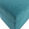 Mobili Rebecca® Puff Cubo Pouf Dado Cotone Azzurro Turchese Richiudibile