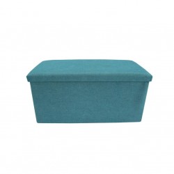 Pouf portaoggetti rettangolare azzurro turchese - RE6173 - Mobili Rebecca®