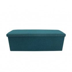 Pouf lungo contenitore azzurro in stile atlantico - RE6174 - Mobili Rebecca®