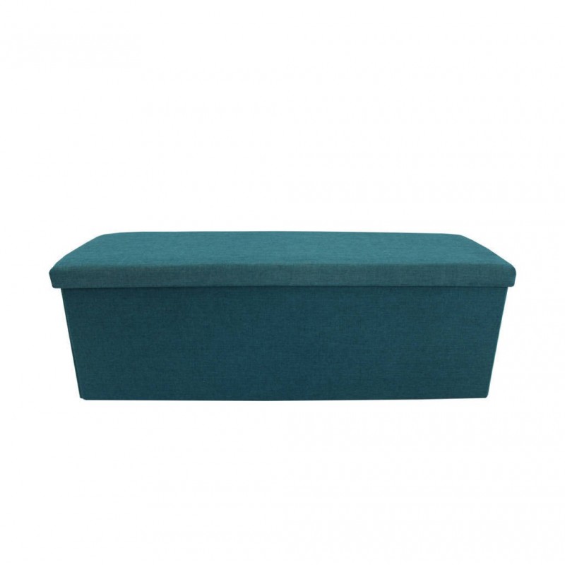 Mobili Rebecca® Pouf Imbottito Puffo Seduta Contenitore Azzurro Pieghevole