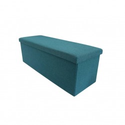 Pouf lungo contenitore azzurro in stile atlantico - RE6174 - Mobili Rebecca®