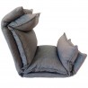 Chair Armchair Mediatation Chair Light Grey Metal - Mobili Rebecca