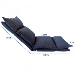 Futon Mat Longue Sillón Yoga Gris Oscuro Metal - Mobili Rebecca