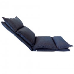 Yoga Armchair Dark Grey Metal Polyester Reclining - Mobili Rebecca