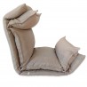 Meditationstuhl Bodenkissen Beige Metall Entspannung - Mobili Rebecca