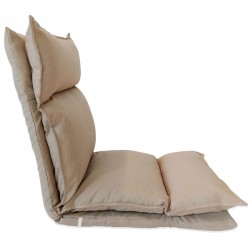 Silla Acolchada Tumbona Meditación Beige Salón - Mobili Rebecca