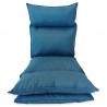 Floor Armchiar Dark Blue Metal Plyester Resting - Mobili Rebecca