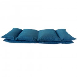 Sillón de Suelo Futon  Blu Oscuro Metal Poliéster Descanso - Mobili Rebecca