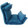 Floor Armchiar Dark Blue Metal Plyester Resting - Mobili Rebecca