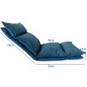 Sillón de Suelo Futon  Blu Oscuro Metal Poliéster Descanso - Mobili Rebecca