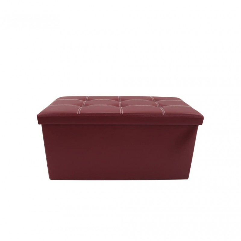 Pouf seduta bordeaux contenitore e poggiapiedi - RE6158 - Mobili Rebecca®