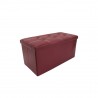 Pouf seduta bordeaux contenitore e poggiapiedi - RE6158 - Mobili Rebecca®