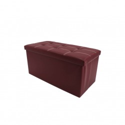 Pouf seduta bordeaux contenitore e poggiapiedi - RE6158 - Mobili Rebecca®