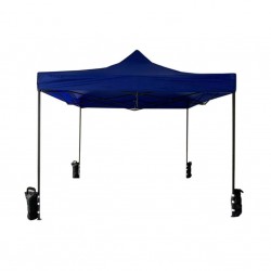 Blauer Gazebo 3 x 3 mit Akkordeonöffnung und Gewichten - RE6327 - Mobili Rebecca®