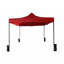 3 x 3 red folding gazebo with weights and case - RE6328 - Mobili Rebecca®