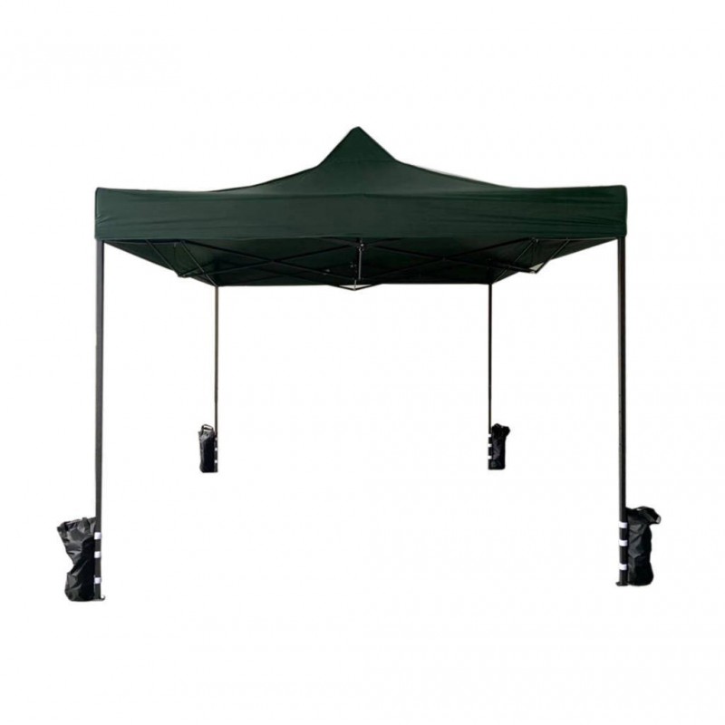 3 x 3 grüner Gazebo mit verstellbaren Beinen und Gewichten - RE6329 - Mobili Rebecca®