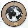 Rebecca Mobili Round Retro Wall Clock Brown Black Mdf Analog 50x50x4,5