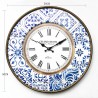 Rebecca Mobili Decorative Clock Metal White Blue Analog 50x50x4.5