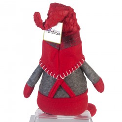 Rebecca Mobili Scandinavische kaboutermeubels rood grijze decoratieve elf stof gevuld kerstversiering