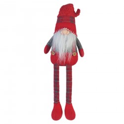 Rebecca Mobili Gnome Long Legs Red Gray Cloth Christmas Decor 67x10x14