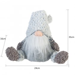 Rebecca Mobili Gnome Décoratif Nain Suédois Gris Tissu Idée Cadeau 35x16x24