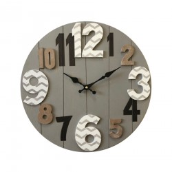 Rebecca Mobili Wall Clock Hanging Clocks Mdf Wood Modern Gray 40x40x4,5