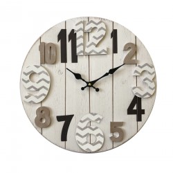 Rebecca Mobili Horloge Suspendue Moderne Blanc Mdf Cuisine Chambre 40x40x4,5