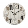 Rebecca Mobili Hanging Clock Modern White Mdf Kitchen Bedroom 40x40x4,5