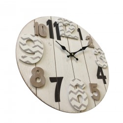 Rebecca Mobili Horloge Suspendue Moderne Blanc Mdf Cuisine Chambre 40x40x4,5