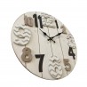 Rebecca Mobili Reloj Colgante Moderno Blanco Mdf Cocina Dormitorio 40x40x4,5