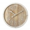 Rebecca Mobili Round Wall Clock Shabby Brown White Mdf 40x40x4,5