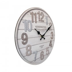 Rebecca Mobili Orologio A Muro Da Arredo Mdf Bianco Sala Cucina 33,8x33,8x4