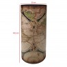 Rebecca Mobili Decoratieve paraplubak wandelstokhouder MDF canvas vintage stijl kleurrijk rond cadeau-idee