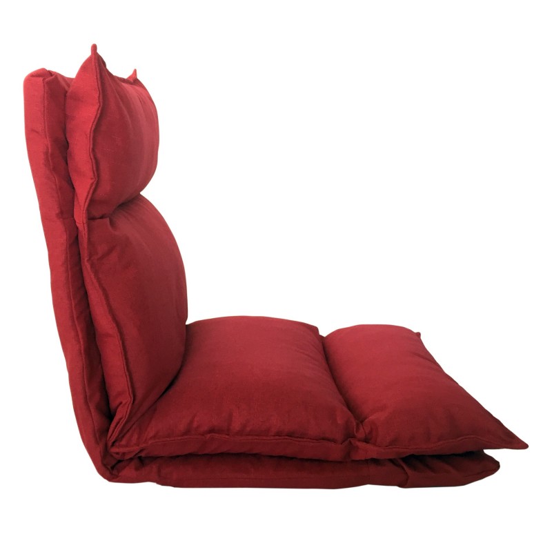 Mecedora Sillón de Suelo  Yoga Roja Metal Plegable - Mobili Rebecca